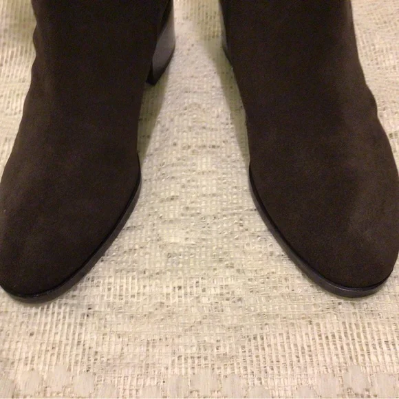 Coach NY Lucia chestnut split Suede Over-the-Knee Boots